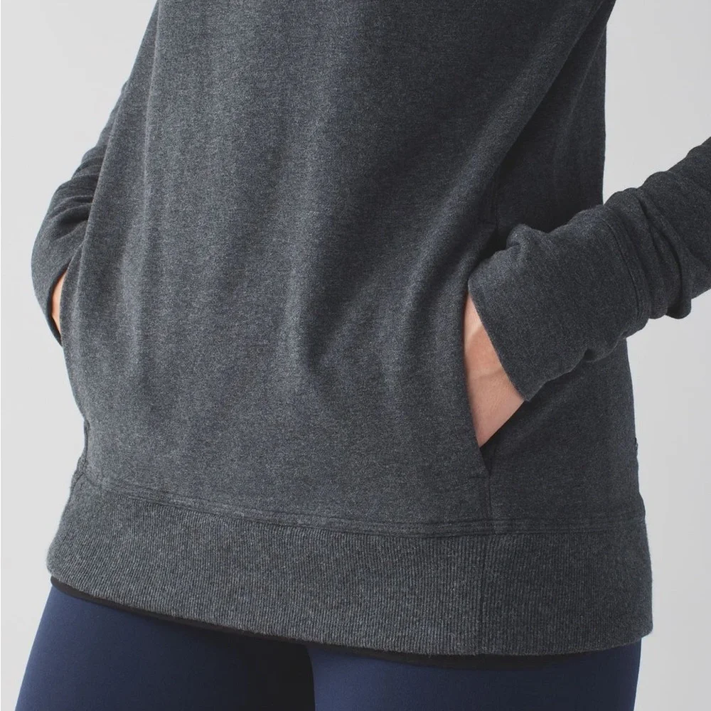 Lululemon Stress Less Hoodie Heathered Dark Grey